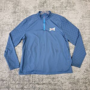 Sonic Drive In Employee Jacket Men's Large Blue 1/4 Zip Pullover Long Sleeve